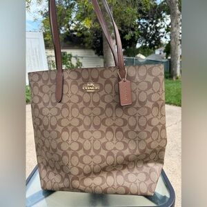 NWT💃Coach Thea Tote Bag In Signature Canvas Purse Bag